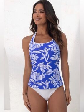 Harpari Mykonos Blue Sport Tankini (Top Only) - Size M - New With Tags